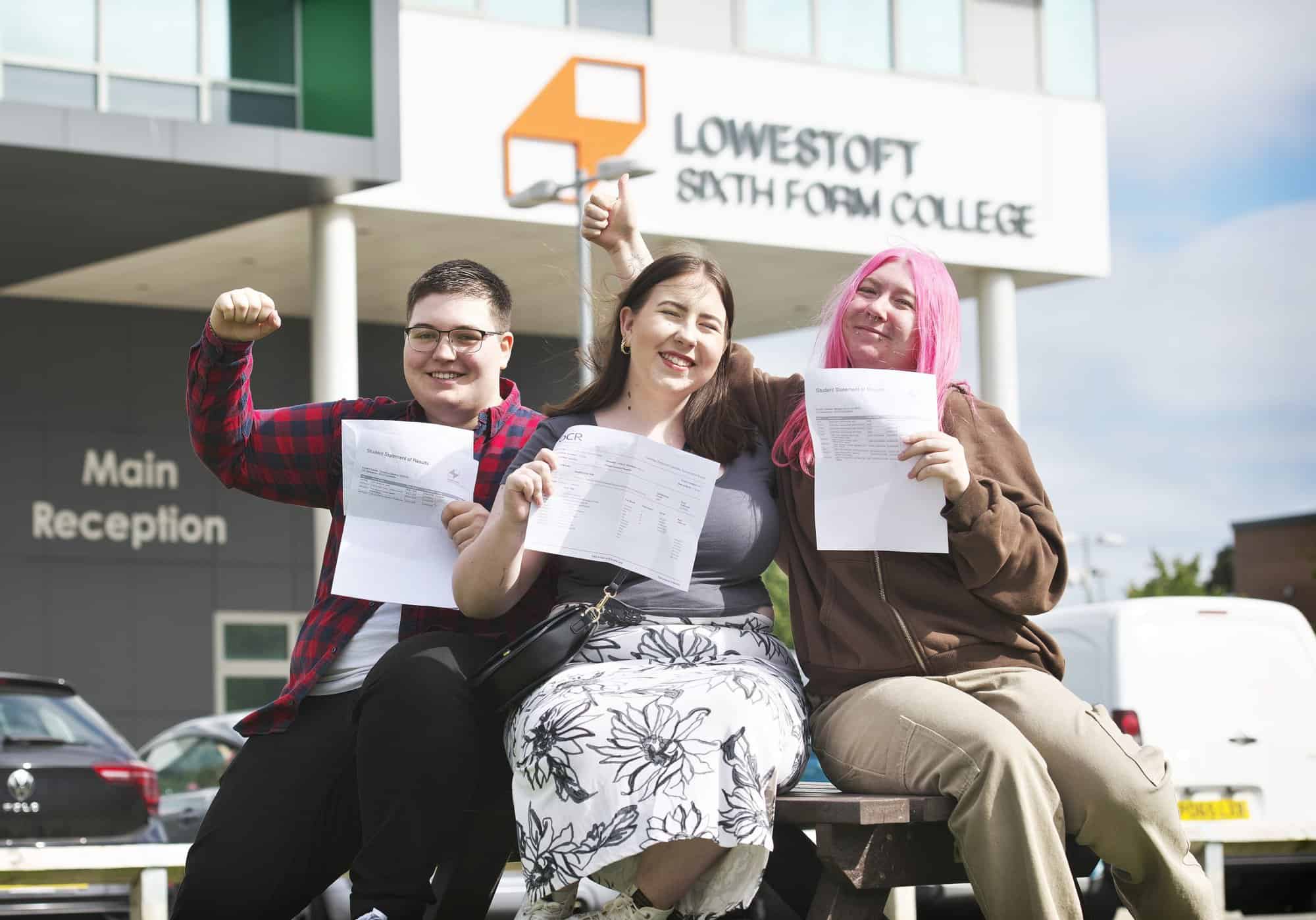 Lowestoft Sixth Form College, Results Day 2023